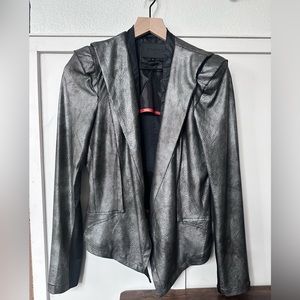 Faux Snakeskin Blazer-COMME